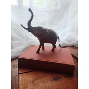 Vintage brass elephant statue,small elephant